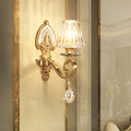 DecorBites™ Gold Prismatic Crystal Wall Sconce - Contemporary Bedroom Lighting
