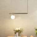 DecorBites™ Golden Glass Shade Hanging Lamp: Post Modern Bubble Chandelier for Dining Room