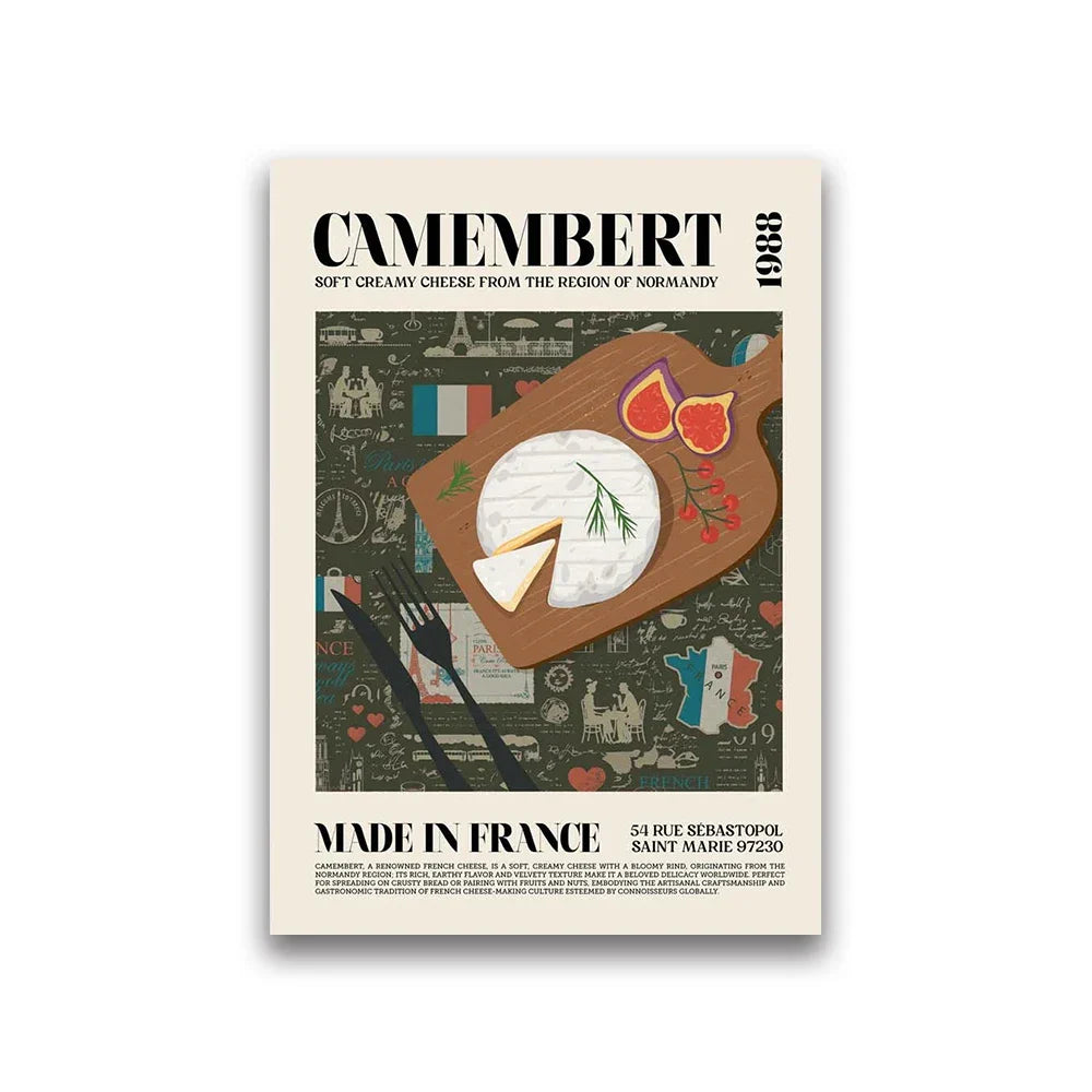 DecorBites™ Gourmet World Cuisine Canvas Wall Art
