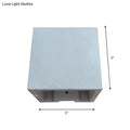 DecorBites™ Grey Flush Mount Wall Light Nordic 1 Head - Cube/Cuboid Cement - Up & Down Sconce Light for Stairs - 4"/5"/7" Wide