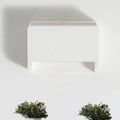 DecorBites™ Gypsum 1-Light LED Wall Lamp in Minimalist Box Shape for Bedroom, White