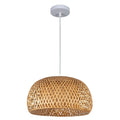DecorBites™ Hand-Woven Bamboo Lantern Pendant Light