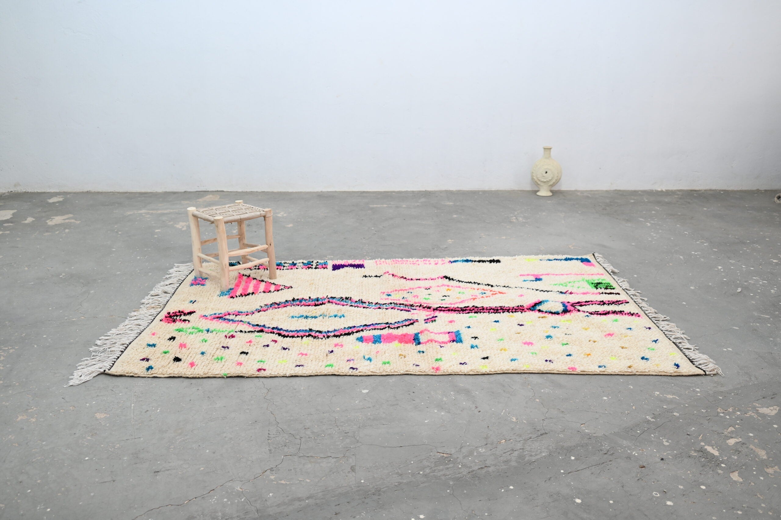 DecorBites™ Handmade Moroccan Azilal Rug - 241x140 cm