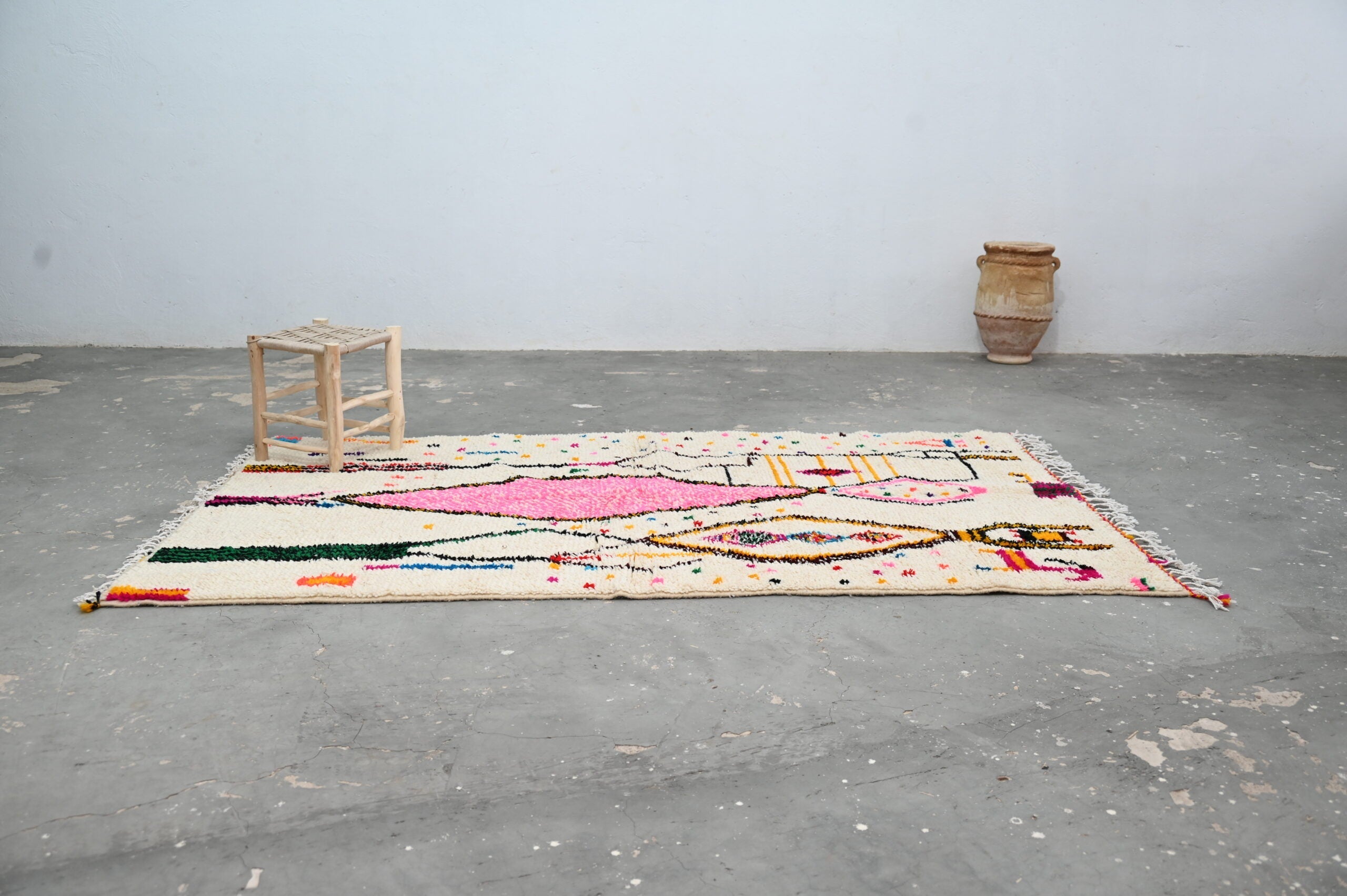 DecorBites™ Handmade Moroccan Azilal Rug - 245x146 cm