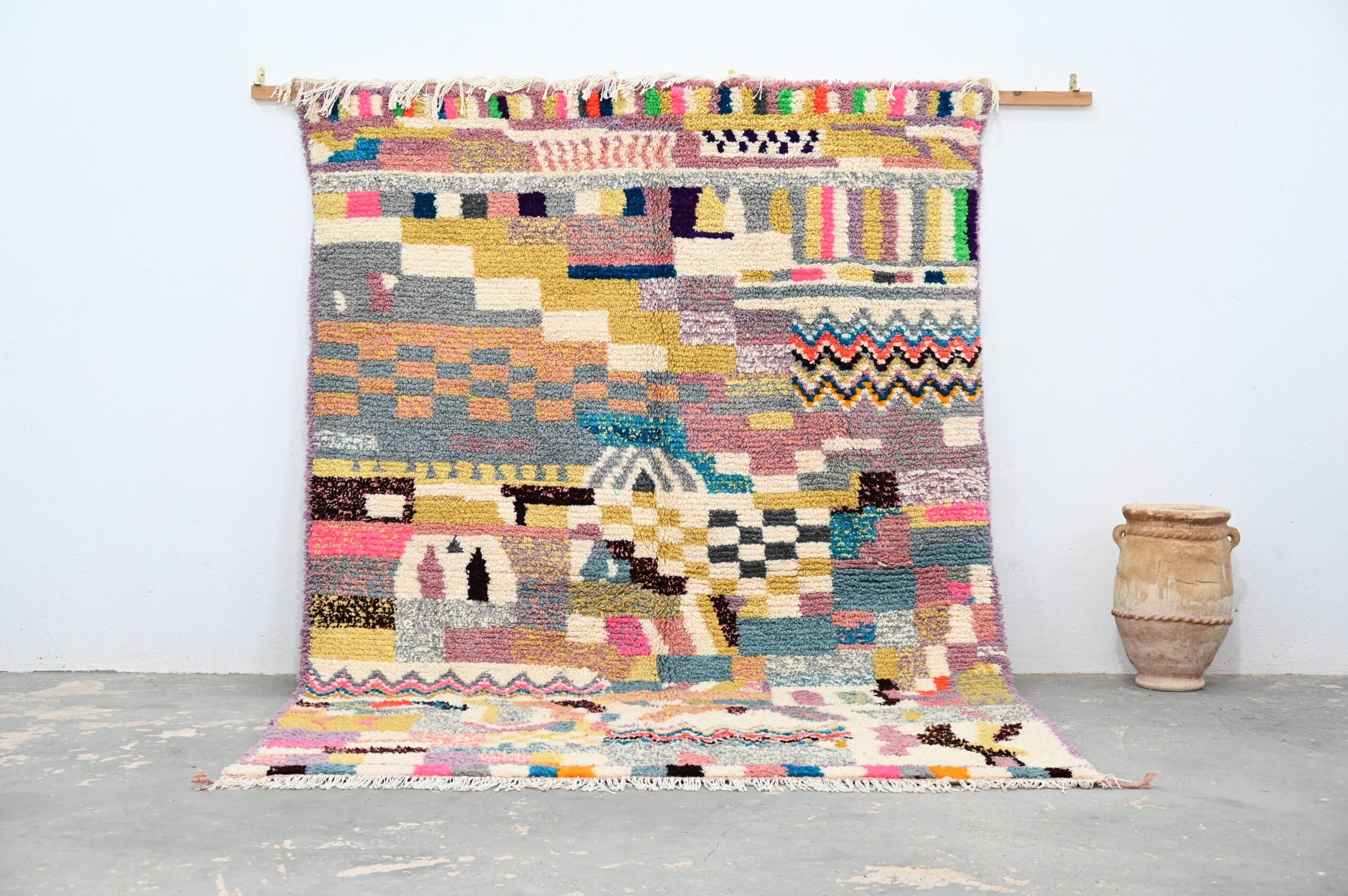 DecorBites™ Handmade Moroccan Azilal Rug: 300x208 cm
