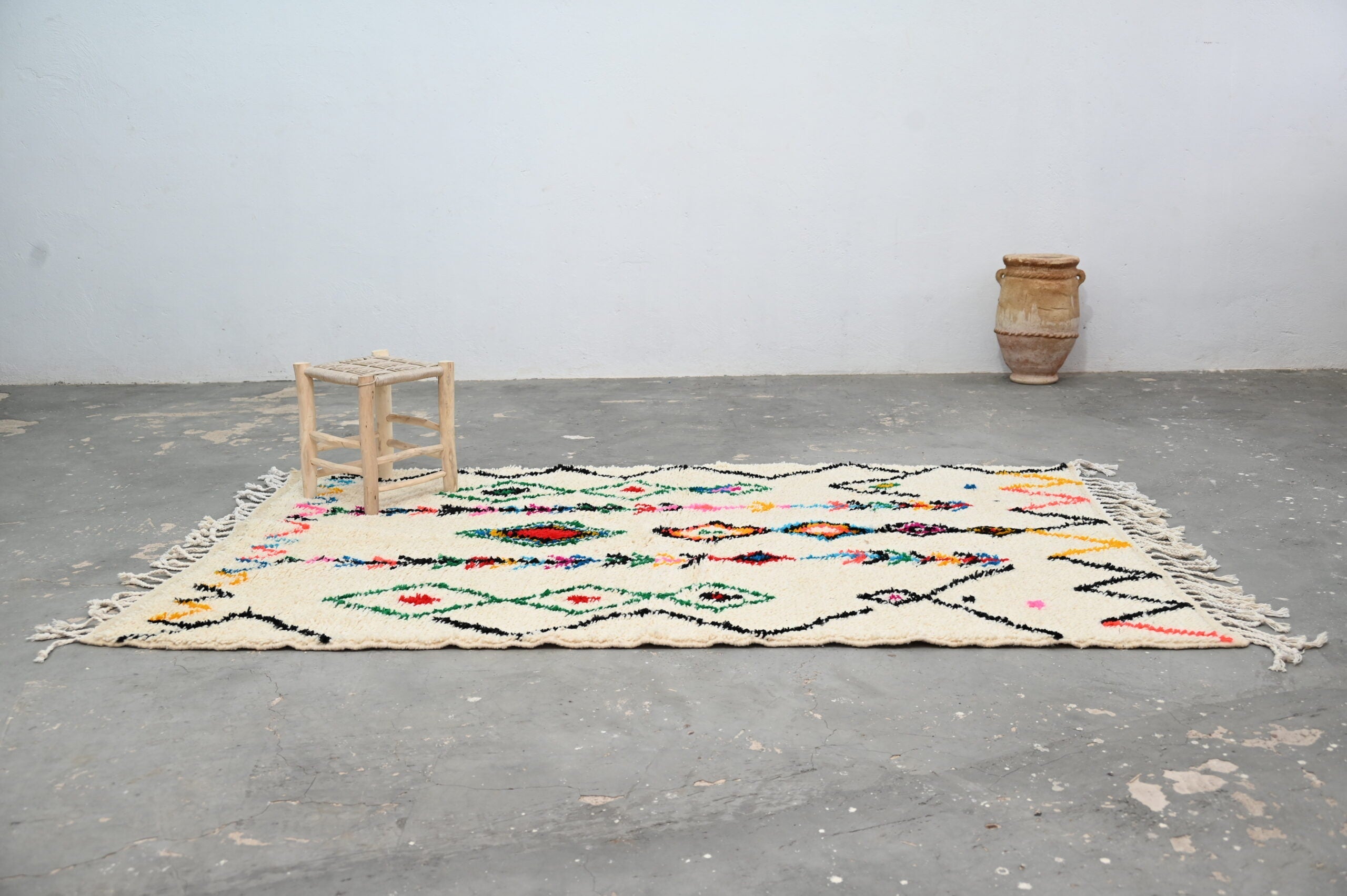 DecorBites™ Handmade Moroccan Traditional Azilal Rug 240x150cm
