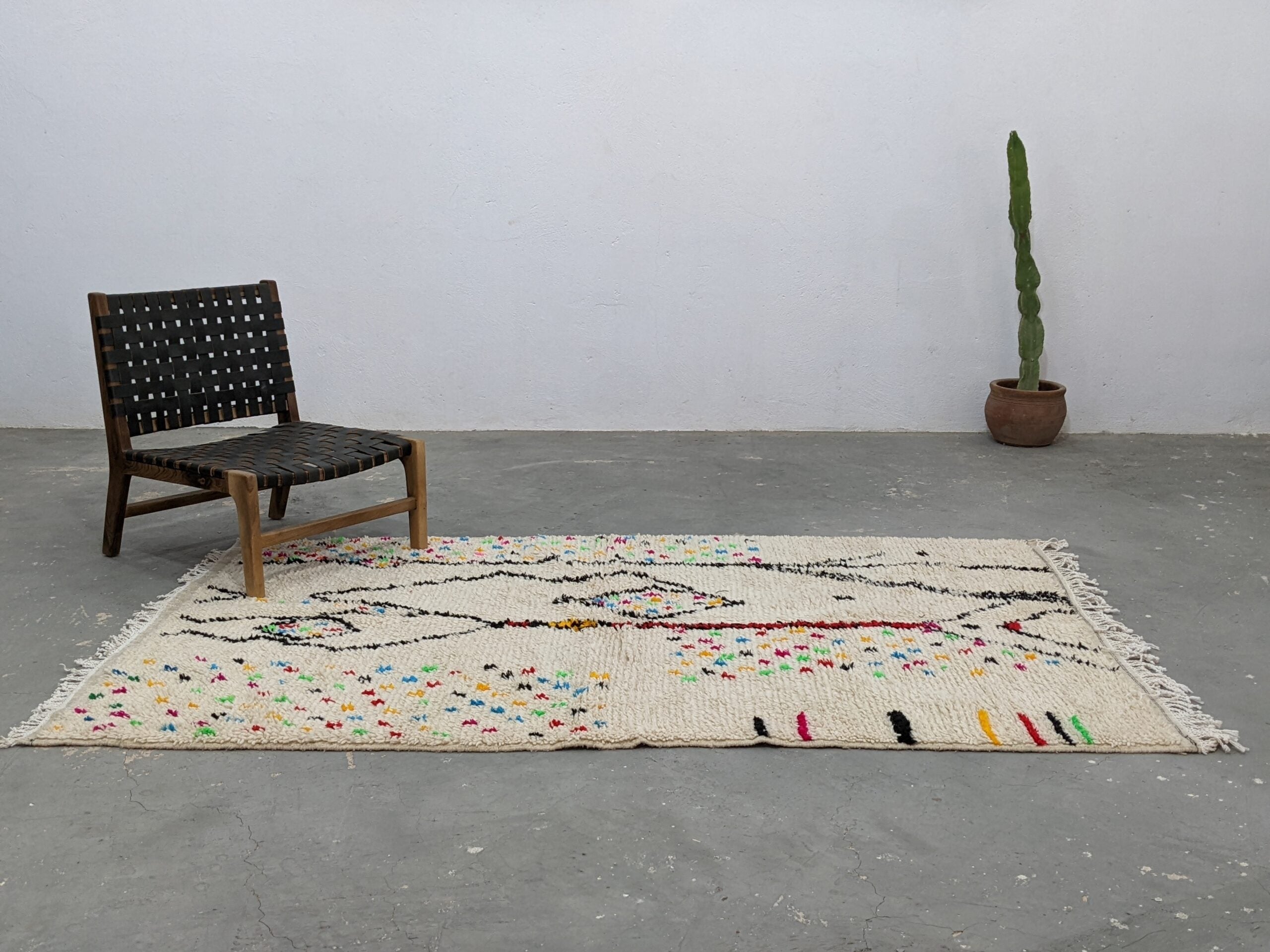 DecorBites™ Handwoven Moroccan Azilal Rug 234x147 cm