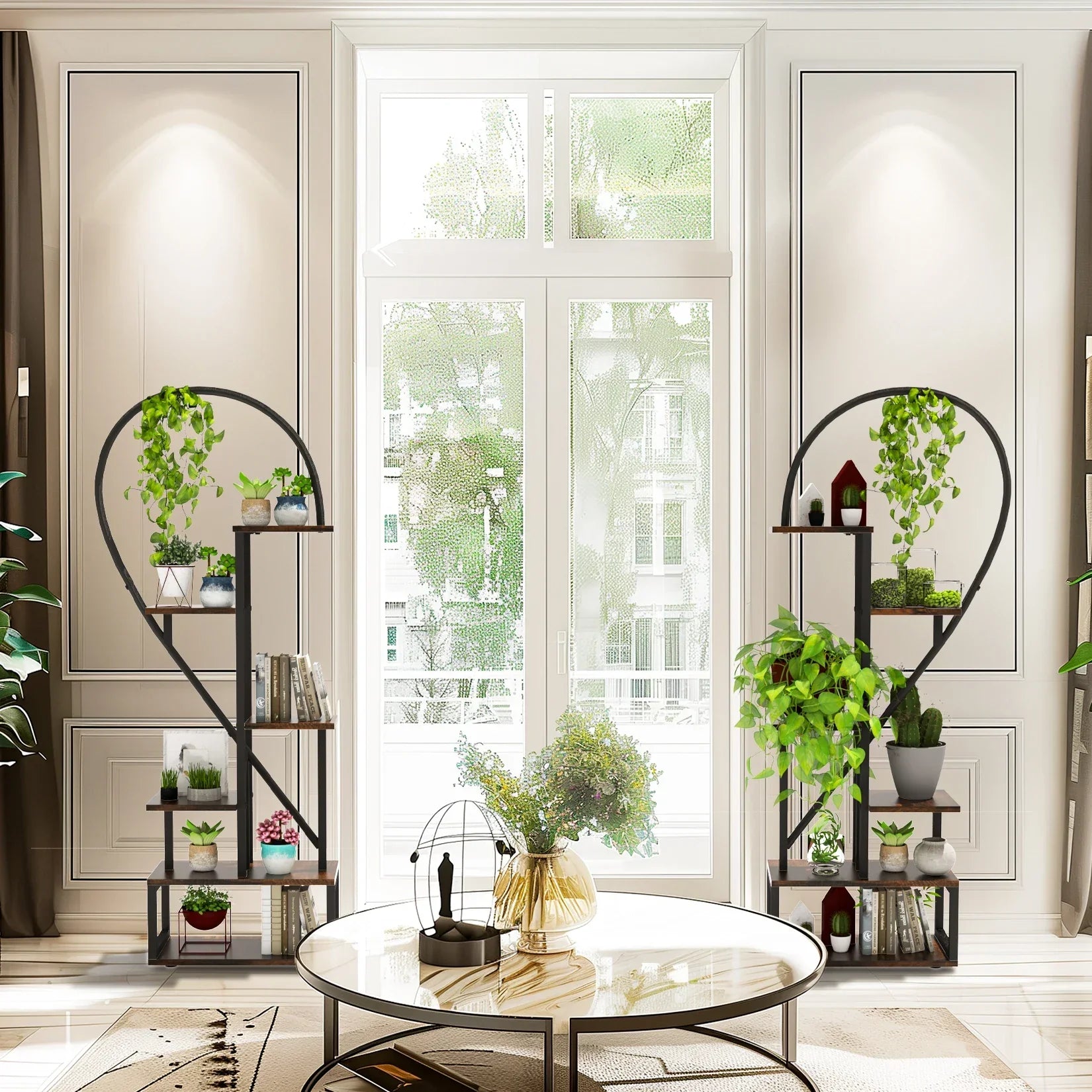 DecorBites™ Heart Shaped 6-Tier Metal Plant Stand