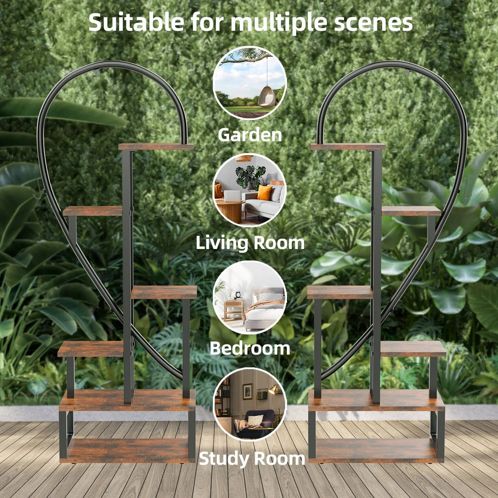 DecorBites™ Heart Shaped Plant Stand with Hooks