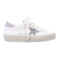 Golden Goose Hi Star Women Sneakers Metallic Silver Heel Crackle Leather