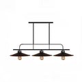 DecorBites™ Industrial Black Finish Flared Hanging Lamp with 3 Lights - Perfect for Restaurants!