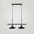 DecorBites™ Industrial Flared Metal Ceiling Light with Adjustable Chain and 2/3 Lights - Black