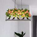 DecorBites™ Industrial Metal Birdcage Flower Island Lamp: Black, 3/4 Heads, Hanging Ceiling Light for Restaurants