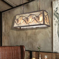 DecorBites™ Industrial Metal Pendant Lighting 3/6-Light Bronze Island Fixture with Fabric Shade