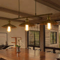 DecorBites™ Industrial Metal Rust Scalloped Suspended Lighting Fixture - Bistro 3-Bulb Island Lighting