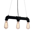 DecorBites™ Industrial Style Black Iron Pendant Lamp with Linear Piping - 3/5/10-Head Hanging Light for Island