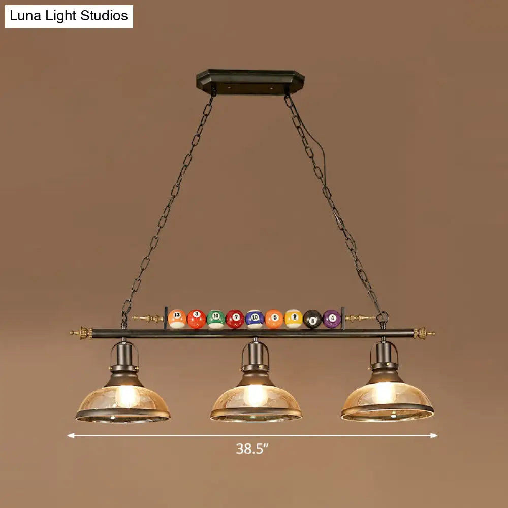 DecorBites™ Industrial Style Black Metal Billiard Light Pendant for Restaurant Island