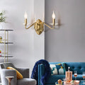 DecorBites™ Iron Candle Wall Light Sconce with Crystal Decoration - Modern 2 Head, Gold Finish