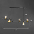 DecorBites™ Ivory Glass Island Pendant Light: Geometric, Contemporary Hanging Fixture for Restaurants