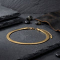 Anklet 8mm 18K Gold Stainless Steel Miami Chain Stylish Jewelry Accessory