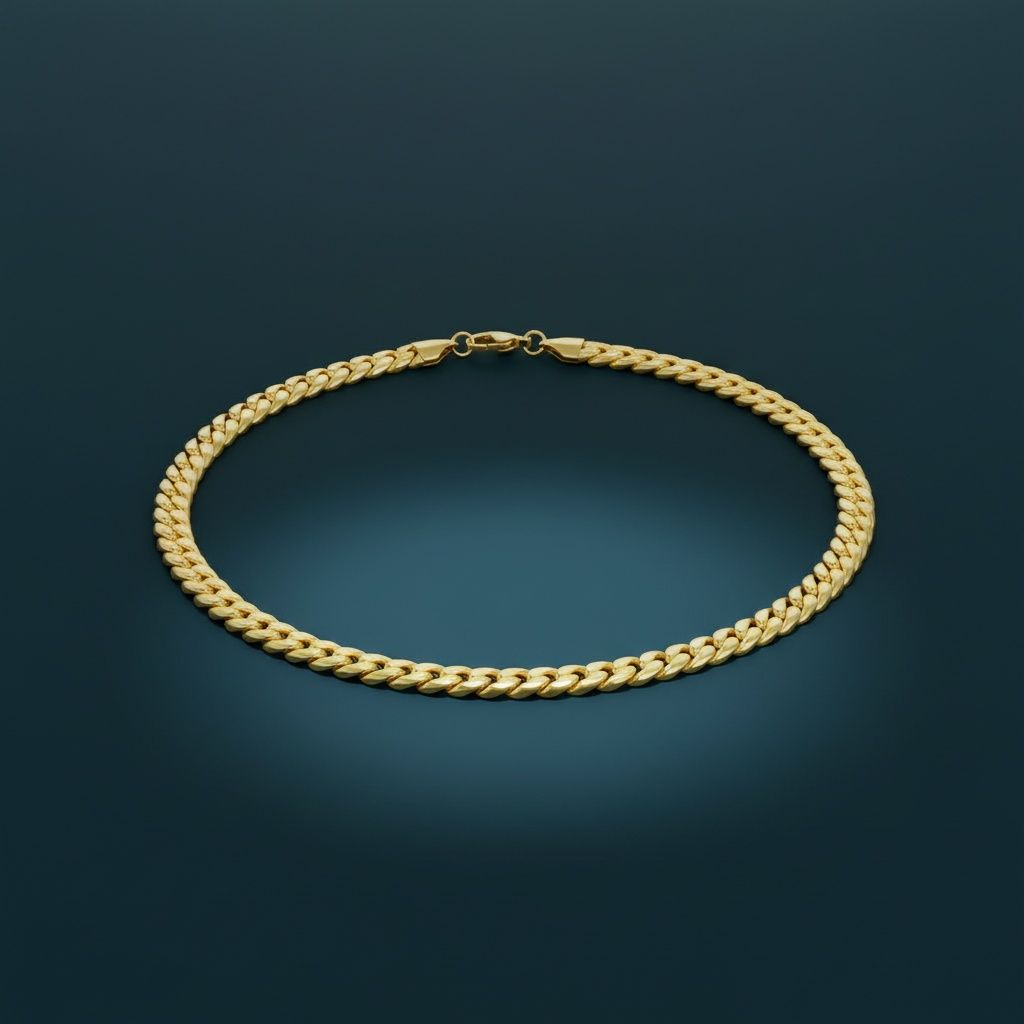 Men’s 8mm 20in 18K Gold Stainless Steel Miami Chain Necklace Stylish Statement Jewelry
