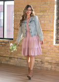 Jenna Knit Short Sleeve Tiered Midi Dress