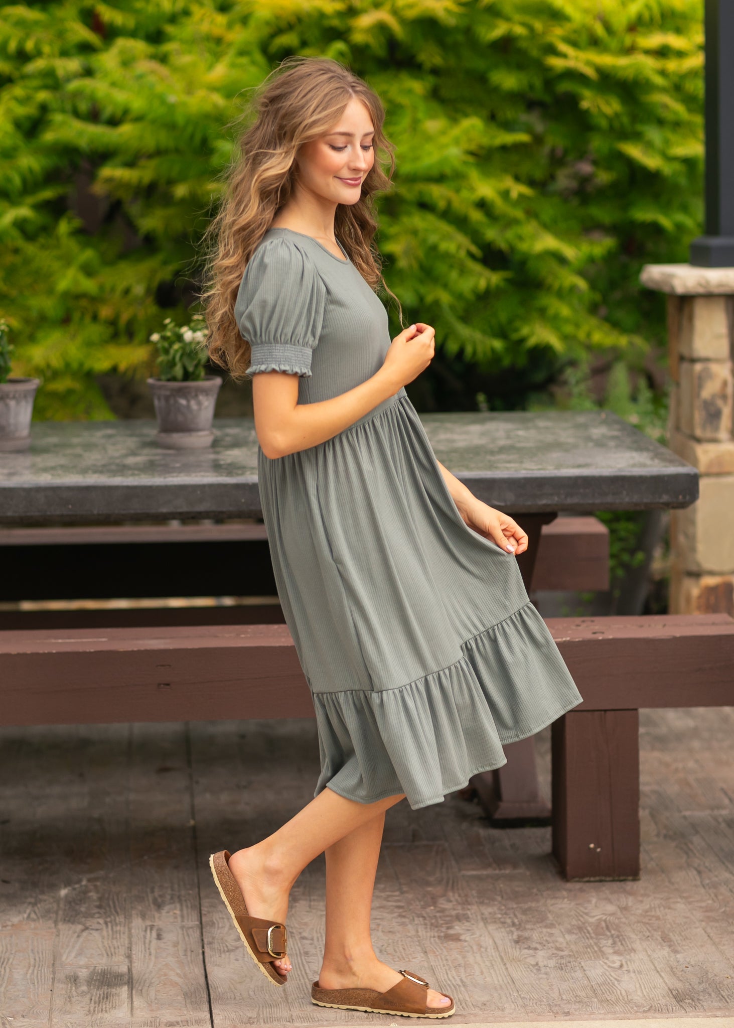 Jess Short Sleeve Midi Dress