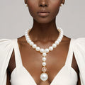 Pendant Necklace Single Strand Pearl Couture Cream Elegant Chic Jewelry
