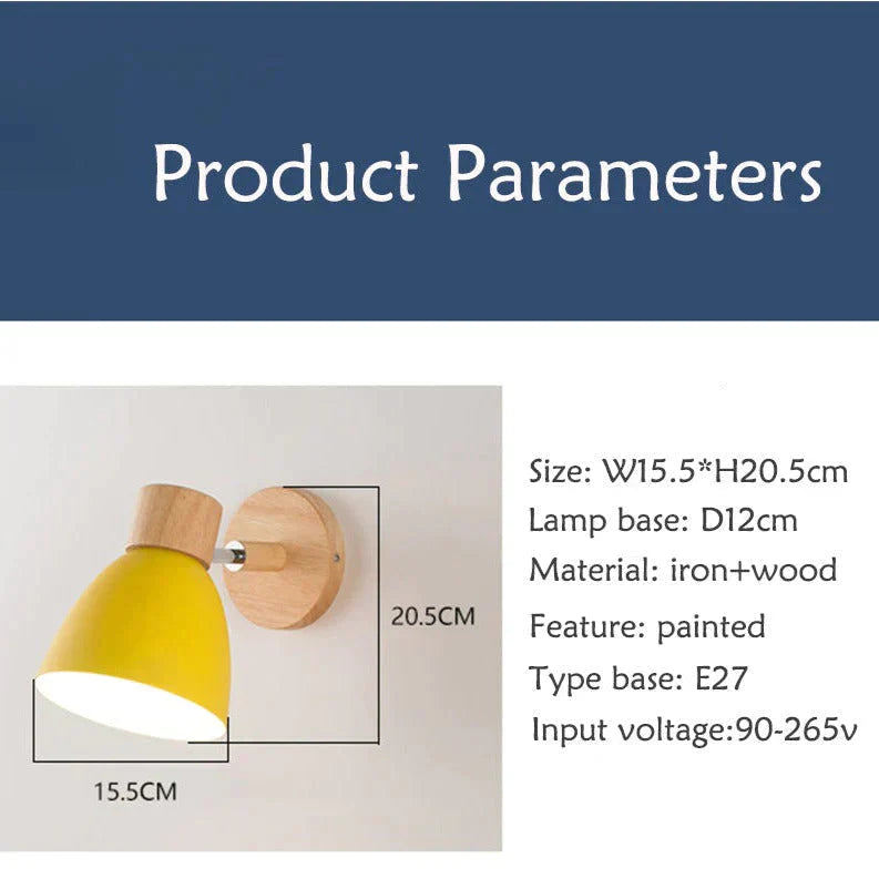 DecorBites™ Joan | Wooden Reading Wall Lamp