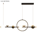 DecorBites™ Karen's 6 Light Modern Black Metal Spherical Glass Island Pendant Lighting for Dining Room