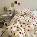 DecorBites™ Korean Style Heart Duvet Bedding Set - Twin to Queen Sizes