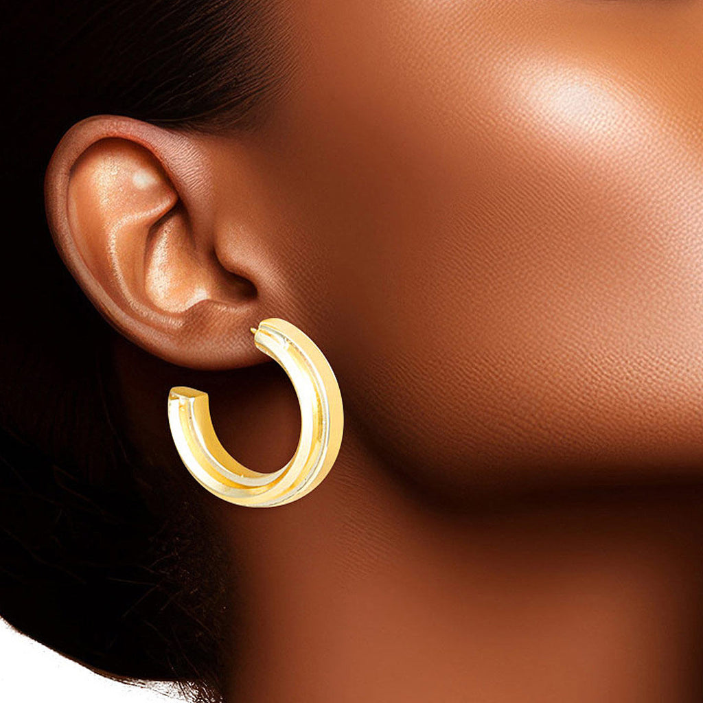 Small 14K Gold Hoop Earrings for Women – Stylish Solid Metal Jewelry