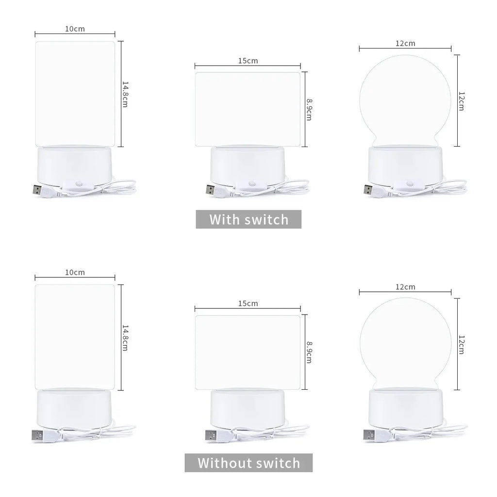 DecorBites™ Lamps for Desk Decoration USB DC5V Note/ Message Board With Pen Table Lamp Luminaria De Mesa Indoor Bedside Night Light