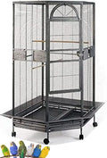 DecorBites™ Large Wrought Iron Parrot Cage with Rolling Base
