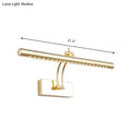 DecorBites™ LED Bathroom Wall Lamp with Tubular Metal Shade - Chrome/Gold Finish, 16"/21.5" Wide