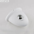 DecorBites™ LED Bedroom Wall Sconce Lamp with Contemporary Triangle Aluminum Shade and Black/White Finish in White/Warm Lighting