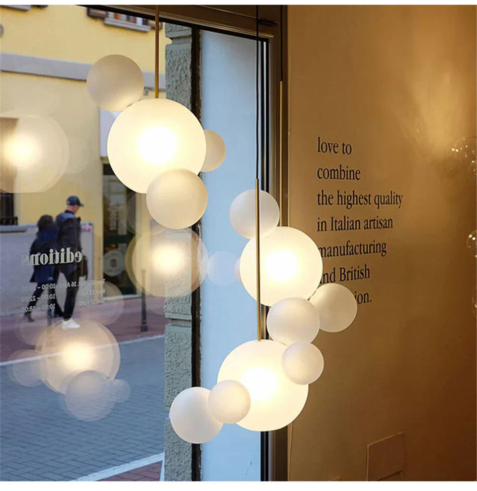 DecorBites™ LED Bubble Ball Chandelier for Home Dining