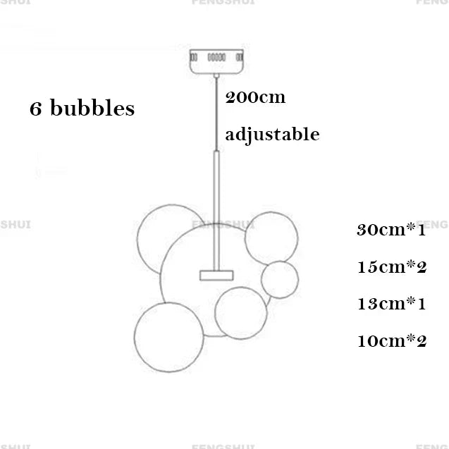 DecorBites™ LED Bubble Ball Chandelier for Home Lighting