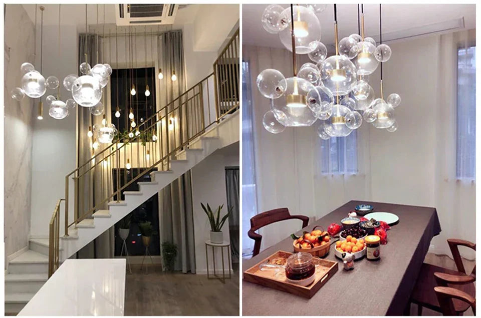 DecorBites™ LED Bubble Chandelier for Home Lighting