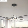 DecorBites™ LED Floral Chandelier: Elegant Metallic Simplicity for Living Room Lighting
