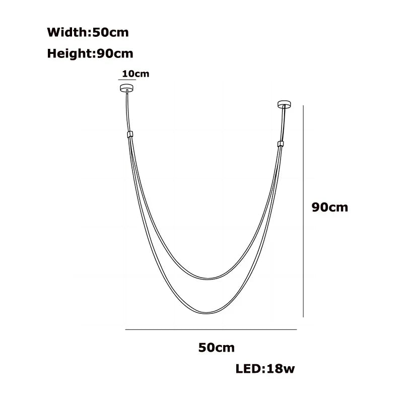 DecorBites™ LED Leather Belt Chandelier for Living Room