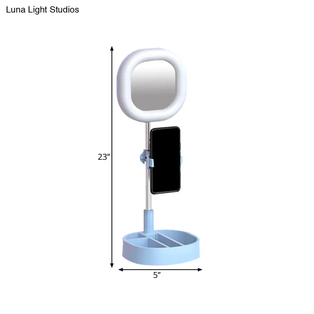 DecorBites™ LED Mirror Light - Metallic Black/Pink/Blue Finish, Simple Style, USB Port, Fill-in Lighting