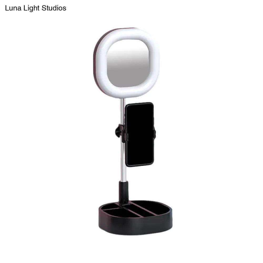 DecorBites™ LED Mirror Light - Metallic Black/Pink/Blue Finish, Simple Style, USB Port, Fill-in Lighting