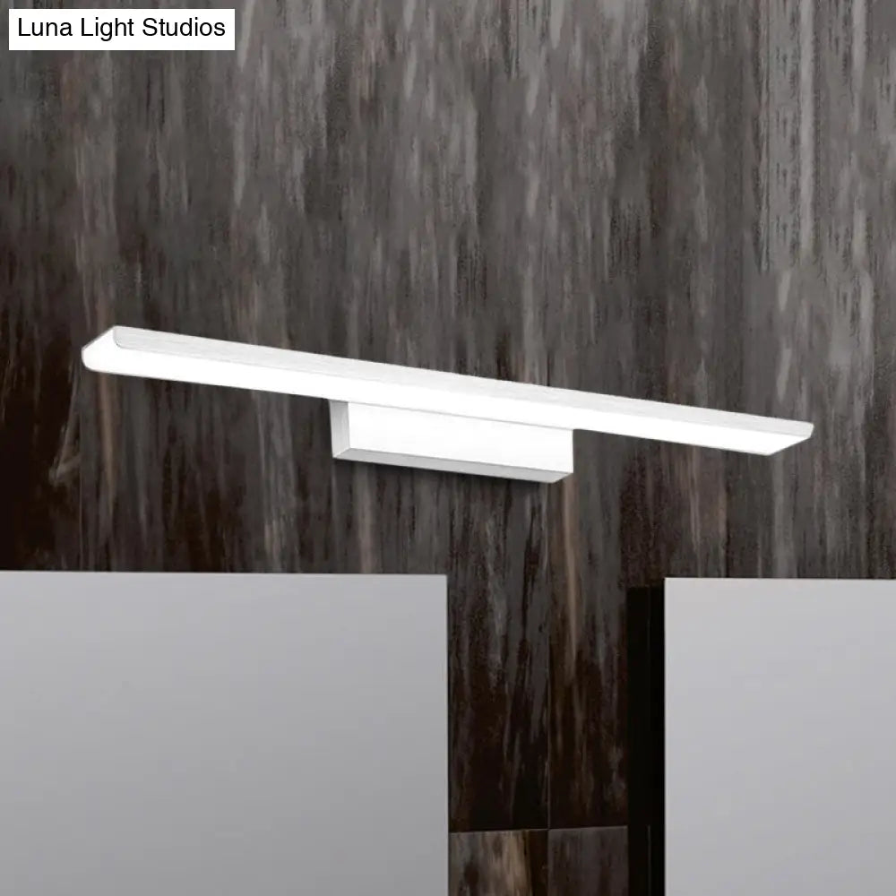 DecorBites™ LED Nordic Style Rectangle Bathroom Wall Vanity Light - Aluminum, 16"/24" Width, Wall Mounted Lamp (Black/Silver) - Warm/White Light