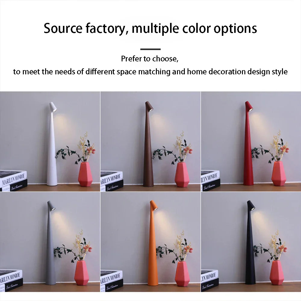 DecorBites™ LED Rechargeable Desk Lamp Creative Living Room Study Lamp Top Touch Dimming Atmosphere Desktop Decoration Table Lamp