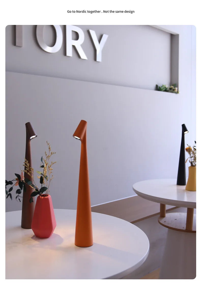DecorBites™ LED Rechargeable Desk Lamp Creative Living Room Study Lamp Top Touch Dimming Atmosphere Desktop Decoration Table Lamp