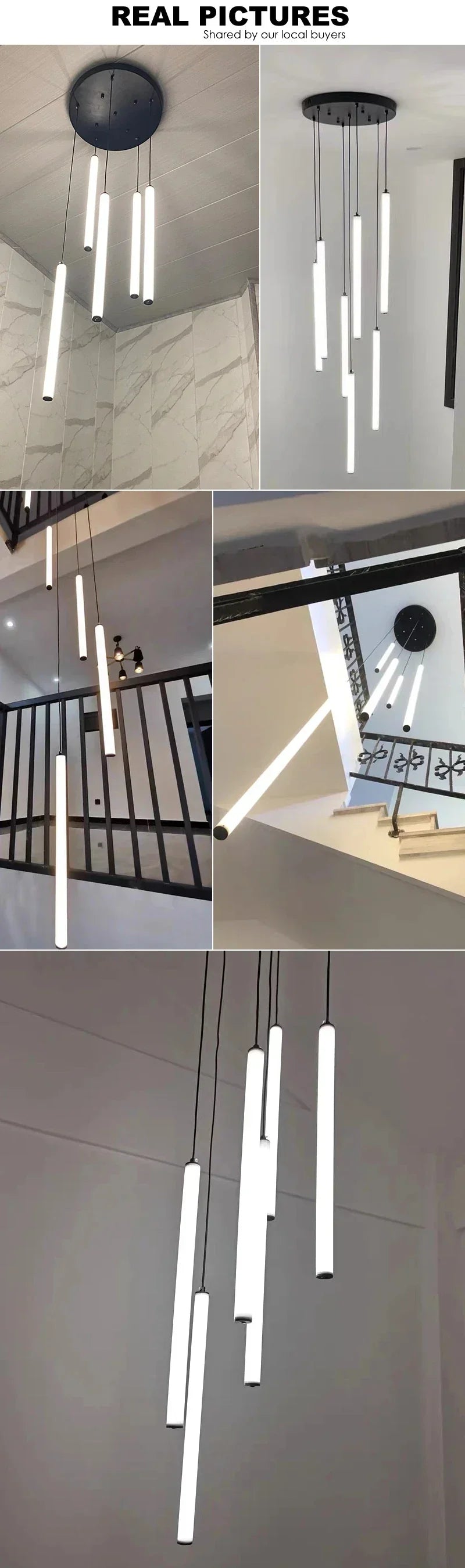 DecorBites™ LED Spiral Ceiling Chandelier for Home Lighting