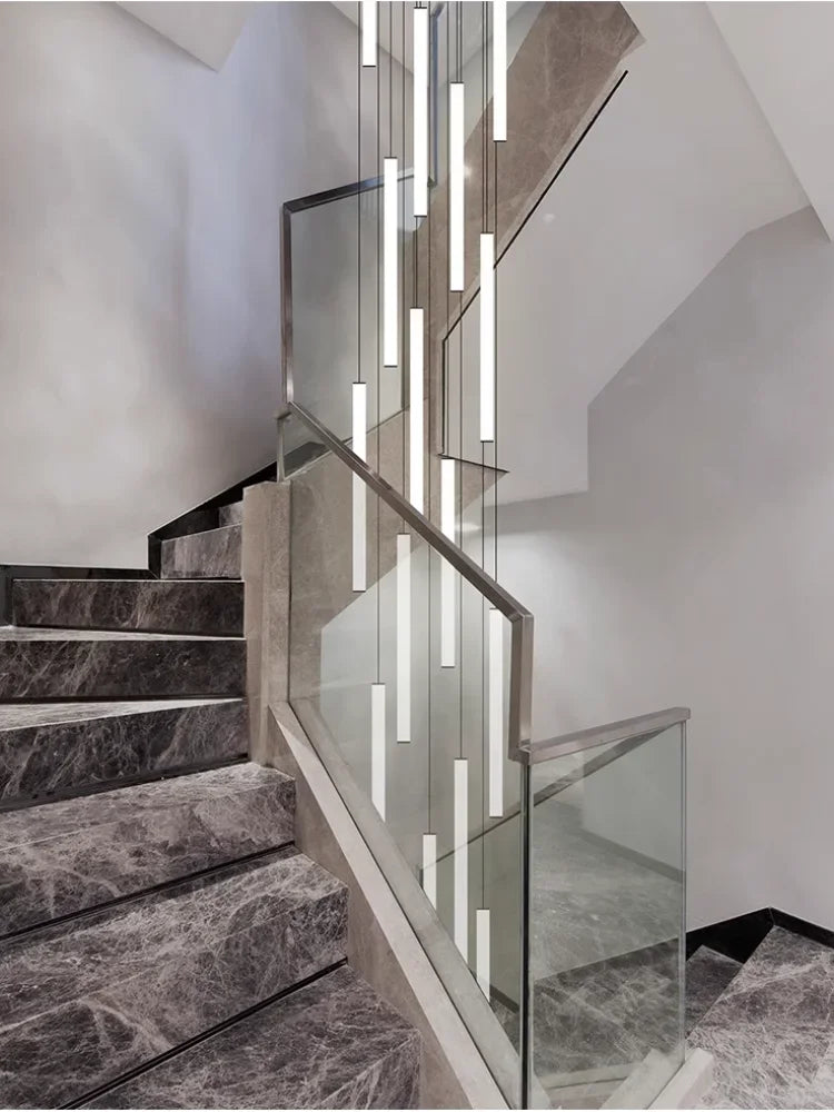 DecorBites™ LED Spiral Staircase Ceiling Chandelier