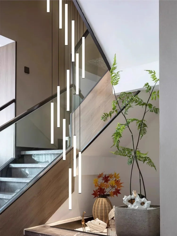 DecorBites™ LED Spiral Staircase Ceiling Chandelier