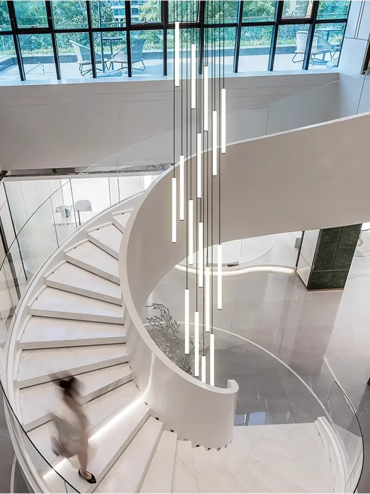 DecorBites™ LED Spiral Staircase Chandelier for Home